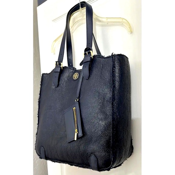 Tory Burch New Shearling Textured Patent Leather & Mini Wallet - Picture 2 of 16